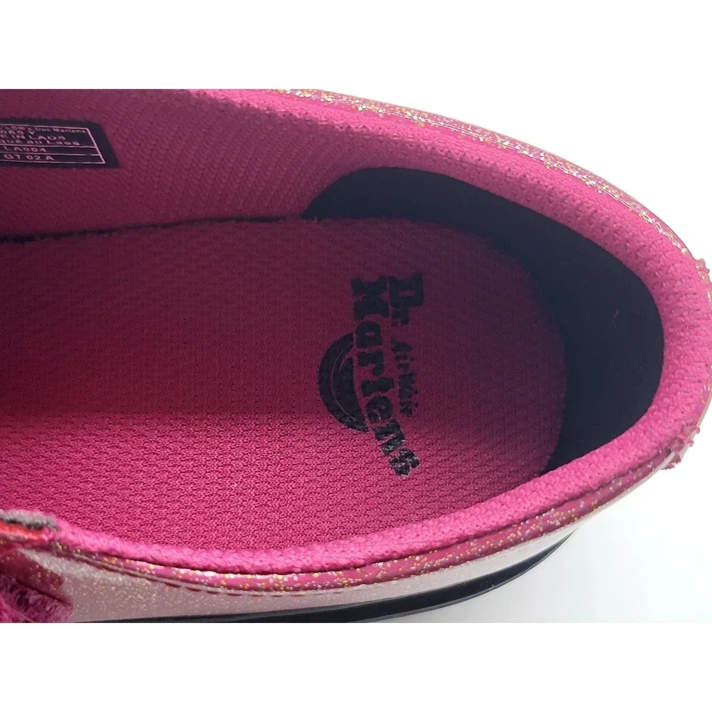 Dr Martens 8065 Y Nebula Glitter Mary‎ Jane Fuchsia Pink Girls 7 Boys 6